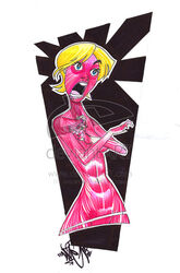 blonde deviantart female invisible_skin naked nude sally_impossible scared screaming skinless superheroine tagme venture_brothers