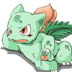 blush color cum doneru feral ivysaur lying male male_only nintendo nude on_side penis pokémon_(species) pokemon pokemon_(species) pokemon_rgby sketch solo tagme