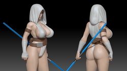 3d ass athletic bare_legs belt biceps big_breasts breasts bubble_butt busty cameltoe cleavage female female_focus female_only g-string generalbuta hood hoodie hourglass_figure large_breasts lightsaber overflowing_breasts panties pose posing realistic rey solo star_wars tagme thick_thighs thong wedgie wide_hips