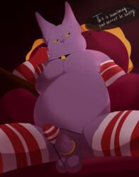 absurd_res alex_kitsune boner champa clothed clothing domestic_cat dragon_ball dragon_ball_super erection felid feline felis hi_res humanoid_penis male male_only mammal partially_clothed penis presenting sitting slightly_chubby solo solo_focus solo_male