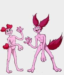 animal anthro_only color female female_only furry naked no_humans pink_hair puppy reset_spinel_(steven_universe) solo solo_female spinel_(steven_universe) steven_universe werewolf wolf