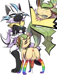 alternate_color anthro anus leafeon male_anus murchik original_character pokemon pokemon_dppt pokemon_usm pussy tagme zeraora