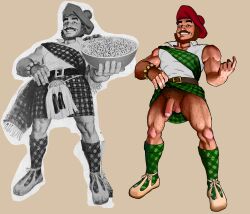 beard big_otis body_hair cereal_mascot hairy hairy_male kellogg's kilt kilt_lift male male_only mascot penis
