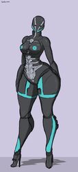 appleseed breasts female female_only humanoid machine nyx_(appleseed_alpha) pussy robot saidra solo standing thick_thighs wide_hips