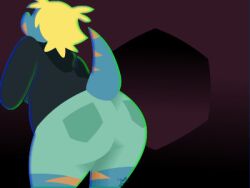 2016 2d_animation 4:3 adobe_animate_(artwork) animated anthro ass big_butt blonde_hair bottomwear bree_(junk_planet) butt_focus clothed clothing dancing digital_media_(artwork) female frame_by_frame gradient_background hair junk_planet lizard loop low_res motion_tweening potoobrigham rear_view reptile scalie shaking_butt short_playtime shorts signature simple_background solo sweater topwear wide_hips