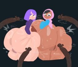 2girls 4boys anus areola ass ass_focus big_areola big_ass big_breasts big_nipples big_penis big_thighs black_hair bottomless breasts dark-skinned_male dark_skin duolingo erect_nipples female gigantic_ass gigantic_breasts gigantic_thighs goth goth_girl gothic greaseyhair hijab huge_areola huge_ass huge_breasts huge_nipples huge_thighs hyper hyper_ass hyper_breasts hyper_thighs interracial lily_(duolingo) male nipples nipples_visible_through_clothing penis puffy_anus purple_hair pussy short_hair thick_thighs thighs zari_(duolingo)