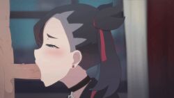 1boy 1girls 2d_animation alternate_version_available animated black_hair black_hair_female blinking blowjob blowjob_face blowjob_focus blowjob_only blush brown_skin brown_skinned_male circumcised closing_eyes clothed_female_nude_male collar dark-skinned_male deep_blowjob deeper deepthroat face_not_visible_male fellatio fellatio_face female fit_male flat_chest fully_clothed_female gagging gif_version green_eyes hair hair_cut half_deepthroat highres huge_cock interracial jacket kamuo light-skinned_female long_penis loop looping_animation love_heart_eyes lower_body_focus lower_body_out_of_frame male male_head_out_of_frame marnie_(pokemon) naked_male neck_collar nude_male pale-skinned_female parody part_2 passionate_blowjob passionate_fellatio penis_bigger_than_head penis_in_mouth penis_in_throat pink_blush pokemon pokemon_ss pokemon_sword_&_shield ponytails possible_choking reupload short_hair shy shy_expression small_breasts sucking_penis teenage_female teenage_girl teenage_male teenager teenager_on_teenager throat tied_hair too_big too_small trying_to_deepthroat twintails white_skin