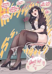 black-haired office lady (biku) from original by biku