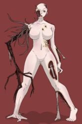 absurd_res blood bloodcifer bodily_fluids breasts female gore hi_res humanoid monster nightmare_fuel tentacle undead