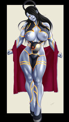 1girls android areolae big_breasts black_hair breasts canon_genderswap capcom female female_only gender_transformation genderbend genderswap genderswap_(mtf) glow glowing glowing_eyes grey_skin large_breasts long_hair looking_at_viewer muscles muscular muscular_female ningyon nipples robot rule_63 seth_(doll_unit_0) seth_(street_fighter) shoes solo street_fighter testicles thick_thighs thighs wide_hips yellow_eyes ying_yang_symbol