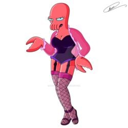 alien crustacean decapodian edna edna_(futurama) female futurama lingerie spider-matt