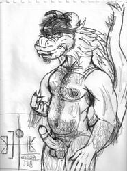 2009 anthro chinese_dragon dojo_kanojo_cho eastern_dragon erection jakkindragonboy male male_only nipples penis scalie solo xiaolin_showdown