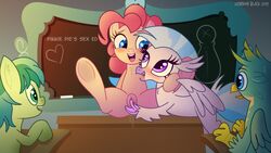 age_difference avian blush classroom equid equine female female/female fingering friendship_is_magic gallus_(mlp) gryphon horse lennonblack male mammal my_little_pony pinkie_pie_(mlp) pony pussy sandbar_(mlp) school sex_education silverstream_(mlp) straight_hair student teacher teacher_and_student young yuri