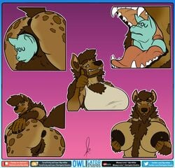 1girls agroalba anthro anus ass backpussy big_breasts breasts duo felid feline female furry gnoll huge_breasts hyaenid mammal nipple_pinch nipples oral_vore pussy tagme unbirth unbirthing vaginal_penetration vore ych_(character)