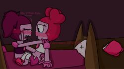 2girls bedroom blush cartoon_network clone gem_(species) half-closed_eyes lesbian multiple_girls reset_spinel_(steven_universe) scissoring selfcest sex sex_on_bed shirt socks_and_shoes source_request spinel_(steven_universe) steven_universe steven_universe:_the_movie tears text tribadism yuri