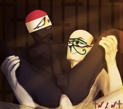 2boys countryhumans egypt_(countryhumans) egyptian_empire_(countryhumans) gay gay_sex incest tagme yaoi