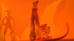 2demons 2girls 3d agony_(series) ass breasts demon demon_girl hooves horns legs_together legs_up looking_at_viewer nude onoskelis orange_theme pussy source_filmmaker source_request succubus succubus_(agony) tail thick_thighs wide_hips