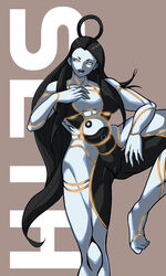 1girls android big_thighs black_hair breasts canon_genderswap character_name deadmoon female female_only grey_skin large_breasts long_hair looking_at_viewer muscles muscular muscular_female muscular_thighs neon_lights pose posing robot robot_girl seth_(sfv) seth_(street_fighter) silver_skin single_female solo solo_female street_fighter street_fighter_v thick_thighs yellow_eyes yellow_highlights yellow_iris yin_yang yin_yang_symbol