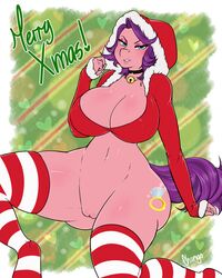 1girls 2019 5_fingers absurd_res angry animal_ears anthro anthrofied big_breasts bottomless breasts chango-tan choker christmas cleavage clothed clothing cutie_mark earth_pony eyebrows eyelashes eyeshadow female female_only friendship_is_magic fur furaffinity hair hasbro hi_res holidays huge_breasts humanoid_hands humanoid_pussy jewelry legwear looking_at_viewer mane mare milf mother my_little_pony necklace parent pink_fur pony purple_hair purple_mane purple_tail pussy scowl sitting solo spoiled_milk-rich spoiled_rich_(mlp) tail teal_eyes text thick_thighs thigh_highs vagina wide_hips