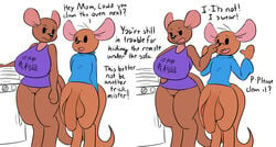 1boy 1girls 2019 anthro balls big_balls big_breasts big_penis bottomless brown_fur casual_nudity clothed clothing curvy curvy_figure disney english_text female flaccid foreskin huge_breasts huge_cock hyper hyper_penis imminent_incest implied_incest japanese_text kanga kangaroo long_foreskin male mammal marsupial mature_female milf miso_souperstar mother mother_and_child mother_and_son older_female older_woman_and_younger_boy penis pussy roo simple_background son tagme tail text thick_thighs uncircumcised uncut unretracted_foreskin winnie_the_pooh_(franchise) younger_male