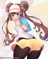 1girls clothed double_bun eye_contact female hit_or_miss human looking_at_viewer meme nintendo pantyhose patreon pokemon pokemon_bw2 pokemon_masters rosa_(pokemon) text thick_thighs thigh_gap watermark wide_hips yur1rodrigues