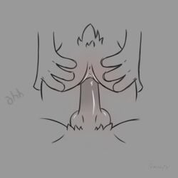 1:1 2019 animal_genitalia animal_penis animated anthro anthro_on_anthro anus ass bent_over bodily_fluids canid canine canine_penis canis duo erection female first_person_view foreshortening from_behind_position fur genital_fluids grey_background hand_on_butt hi_res humanoid_hands interspecies knot lagomorph leporid male male_penetrating mammal moodytail nude penetration penis pussy pussy_juice rabbit rear_view sex signature simple_background spread_anus spread_butt spread_pussy spreading straight text vaginal_penetration wolf