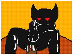 2017 4:3 anal anal_sex animated balls black_body border demon disembodied_penis duo erection flipnote_studio front_view gay humanoid kirtdoodles loop low_res male male/male nude orange_background penetration penis red_eyes sex simple_background solo_focus spread_legs spreading white_border