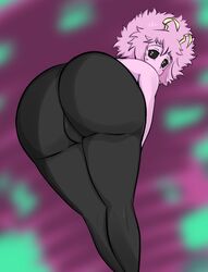 1girls abstract_background ass big_ass female female_only greatm8 looking_at_viewer looking_back mina_ashido my_hero_academia pantyhose pink_hair pink_skin presenting presenting_hindquarters solo spandex spandex_pants tight_clothes tight_clothing tight_pants