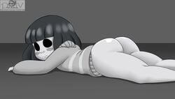 alternate_universe core_frisk female filler_shmazman frisk frisk_au laying_down no_panties solo sweater undertale young