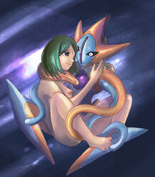 breasts deoxys female interspecies irene pokemon pokemon_(species) pokemon_rse pokephilia short_hair tentacle