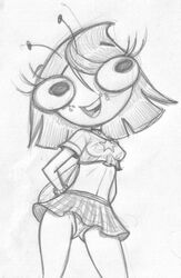 disney disney_channel fluffy_(artist) greyscale maggie_pesky monochrome tagme the_buzz_on_maggie toon_disney