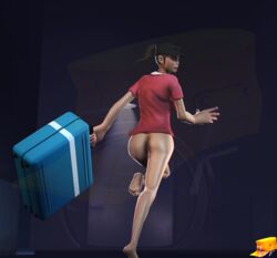 1girls 3d ass female female_only femscout human human_female human_only jerek_(artist) long_legs no_panties running shirt solo team_fortress_2