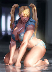 1girls alternate_version_available bare_legs bare_midriff barefoot big_breasts blonde_hair blush breasts bubble_butt busty capcom cleavage curvaceous curvy female female_focus female_only fit fit_female hoodie hourglass_figure huge_breasts kasai_x3 large_breasts lejeanx3 muscles muscular muscular_female panties pinup pose posing rainbow_mika solo sportswear street_fighter thick_thighs tied_hair twintails voluptuous wide_hips