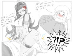 ! 2girls ? about_to_fart angry blush chubby curvy dark-skinned_female dark_skin domination facesitting female_only femdom human human_only interracial larger_female lazei light-skinned_female melony_(pokemon) monochrome nessa_(pokemon) nintendo partially_colored pokemon pokemon_ss question_mark revenge size_difference sketch smaller_female source_request surprised thick_thighs wide_hips yuri