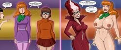 big_breasts bimbo bimbofication breast_expansion breasts corruption daphne_blake glasses hanna-barbera hoop_earrings magic mind_control naked nipples polmanning powder pussy red_hair scooby-doo transformation vampire velma_dinkley velma_von_dinklestein white_hair