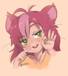 cat_ears hmeme pink_hair seductive tagme