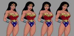 1girls abs amazon angry biceps big_breasts black_hair busty cleavage dc dc_comics dcau female female_only huge_breasts justice_league leotard long_hair muscular_female naughty_face poses seductive solo sunsetriders7 wonder_woman wonder_woman_(series)