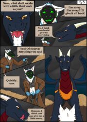 bone bunsen cave clothing comic dragon feral hat headgear headwear hi_res latios_a.c.i.d. male_only protogen scalie size_difference western_dragon wolfool