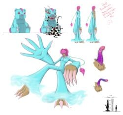 2017 absurd_res animate_inanimate balls big_hands biped blue_body blue_fur bodily_fluids bodypaint bogeyman claws clothed clothing digital_media_(artwork) drooling ear_piercing ear_ring erection fur gary garygarthzos genital_fluids genitals hair hi_res horn humanoid konani long_hair long_ponytail looking_at_viewer maggots male model_sheet monster monstrous_humanoid multicolored_penis nightmare_fuel nude open_mouth parasite pawpads penis piercing pink_pawpads plushie prehensile_penis saliva sharp_teeth simple_background smile solo standing striped_tentacles stripes teddy_bear teeth tentacle tentacle_monster text two_tone_penis unusual_genitalia unusual_penis white_background worm wounded