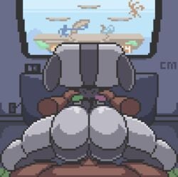 1boy 1girls animate_inanimate animated anthro anus ass big_ass big_butt canid countmoxi digital_media_(artwork) electronics female first_person_view floppy_ears furry game_console game_controller gif human larger_male loop low_res male male_human/female_anthro male_human/female_robot male_pov mammal nintendo nintendo_switch nintendo_switch_dock nude penetration pixel_art playing_videogame pov robot screen sex size_difference smaller_female straight switch_dog text thick_thighs vaginal_penetration video_games watermark wide_hips
