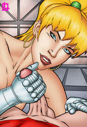 1boy 1girls ant-man blonde_hair blue_eyes close-up earring earrings eye_contact faceless_male female glans glans_stimulation hairless handjob leandro_comics looking_at_viewer male/female marvel marvel_comics masturbation metal_arm milking on_back penis penis_grab penis_milking pov pov_eye_contact prosthesis prosthetic prosthetic_arm shaved_pussy squeeze stimulation straight stroking stroking_penis teeth teeth_clenched valeria_richards