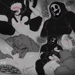 2boys cunnilingus dialogue dubcon dubious_consent eating_pussy fingering minecraft monster monster_boy oral oral_sex sabbasarts tagme teratophilia the_knocker the_obsessed