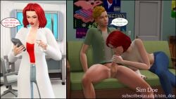 3d alex_marsh(sim_doe) bebe_marsh(sim_doe) big_breasts blowjob bottomless bottomless_male brother_and_sister caption english_dialogue english_subtitles english_text family family_sex high_resolution identical_twins niki_marsh(sim_doe) original_character original_characters red_hair sim_doe step-incest stepcest teen teenage teenage_female teenage_girl teenage_male teenager text text_bubble the_sims the_sims_4 topless topless_female twin_sisters twins twins_(lore)