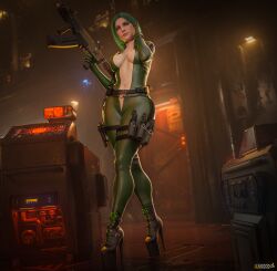 1girls 3d ass ass_focus ass_up belt bending_over big_breasts blue_eyes breast_focus breast_squeeze breasts curvy ela_(rainbow_six) female gloves green_hair gun gym high_heel_boots high_heels holding_weapon holster huge_breasts iano0o0 latex latex_clothing latex_suit lips open_clothes open_topwear platform_heels rainbow_six_siege short_hair solo solo_female sports_bra sportswear sweat sweatdrop sweating thick thick_ass thick_thighs tight_clothing tight_fit unzipped_bodysuit working_out yoga_pants