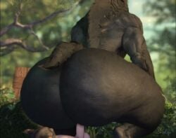 2boys anal_sex animated anthro ass balls big_ass big_butt canid canine erection gay human human_on_anthro male male/male male_human/male_monster male_only male_penetrating_male monster nude penetration reverse_cowgirl_position size_difference skyrim skyrim_werewolf small_dom_big_sub tagme video werewolf willie_piv wolf