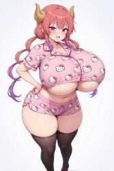 ilulu (dragon maid) from hello kitty (series)
