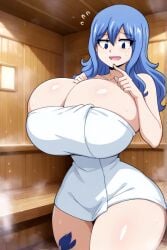 ai_generated blue_hair fairy_tail female huge_breasts juvia_lockser thick_thighs