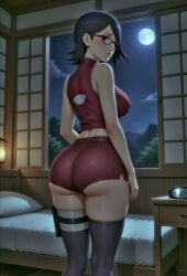 1girls ai_generated ass boruto boruto:_naruto_next_generations child_bearing_hips curvaceous curvaceous_ass curvaceous_body curvaceous_female curvaceous_figure curvaceous_hips curvaceous_thighs curvy curvy_body curvy_female curvy_figure curvy_hips curvy_thighs female female_focus naruto naruto_shippuden sarada_uchiha thick thick_hips thick_legs waifu