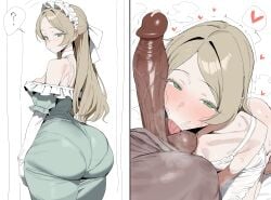 1futa big_ass blowjob cheating cheating_wife child_bearing_hips dark-skinned_futa dress faceless faceless_character faceless_futa futanari highres light-skinned_female small_breasts tagme thick_ass voluptuous wedding_dress xipa