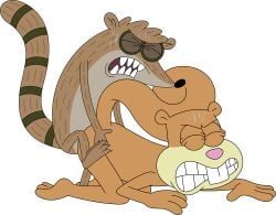 1boy 1girls absurd_res anthro anthro_on_anthro barefoot black_nose bodily_fluids brown_body brown_fur cartoon_network clenched_teeth closed_eyes crossover doggy_style duo feet female from_behind_position fur furry furry_female furry_male grabbing_hips hi_res interspecies kneeling male male/female mammal markings nickelodeon nude open_mouth penetration pink_nose porygon2z procyonid raccoon regular_show rigby_(regular_show) ring_(marking) ringed_tail rodent sandy_cheeks sciurid sex soles spongebob_squarepants squirrel squirrel_tail straight straight_sex striped_markings striped_tail stripes sweat sweatdrop tail tail_markings teeth toes tree_squirrel